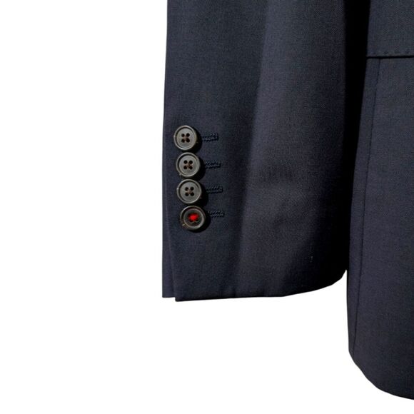 Brooks Brothers Red Fleece Marzotto Tessuto Navy Wool Blazer Jacket Men's 38S - Picture 5 of 13